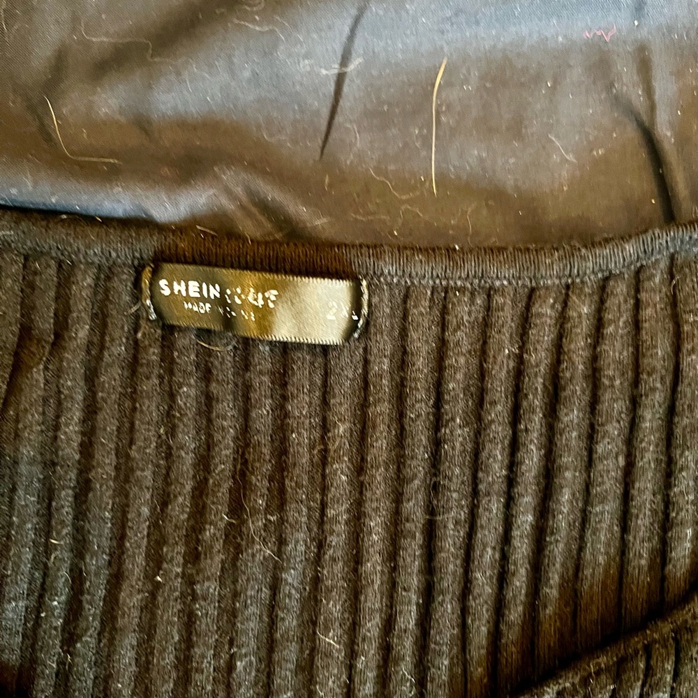 Black Ribbed Cardigan - Picture 2 of 4